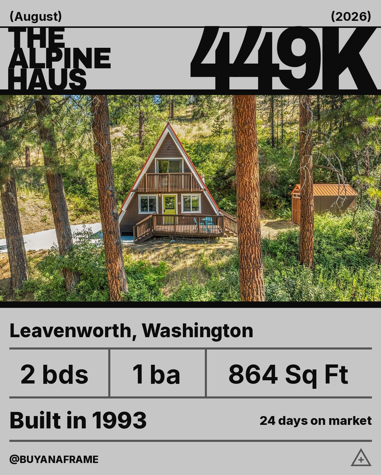 In Leavenworth, Washington, the cabin is rarely the hard part — the short-term rental permit is. This A-frame up the Chu